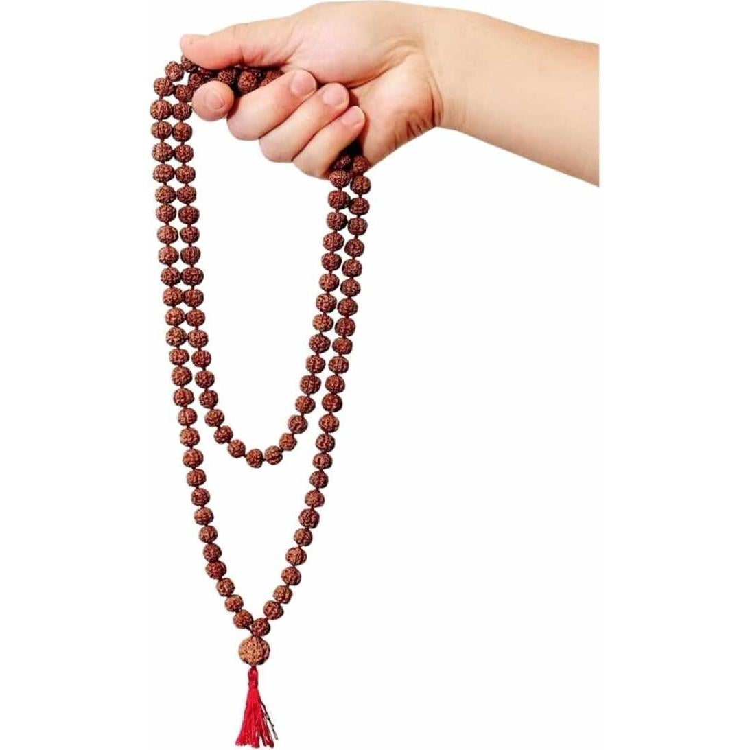 Collar mala de Rudraksha Z Zillion Craft 108 cuentas 68.58 cm
