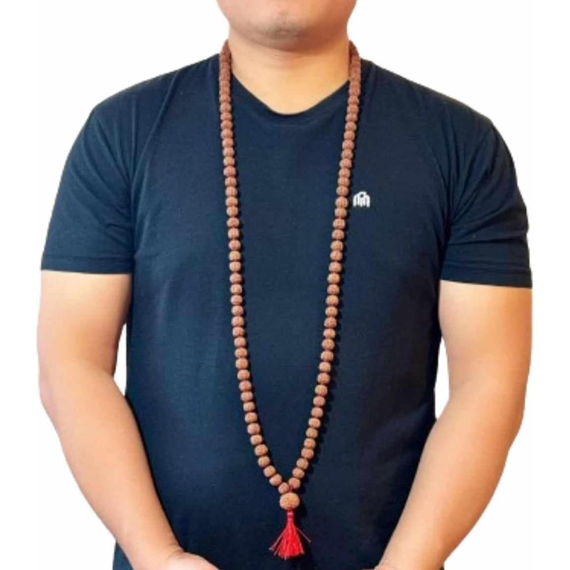 Collar mala de Rudraksha Z Zillion Craft 108 cuentas 68.58 cm