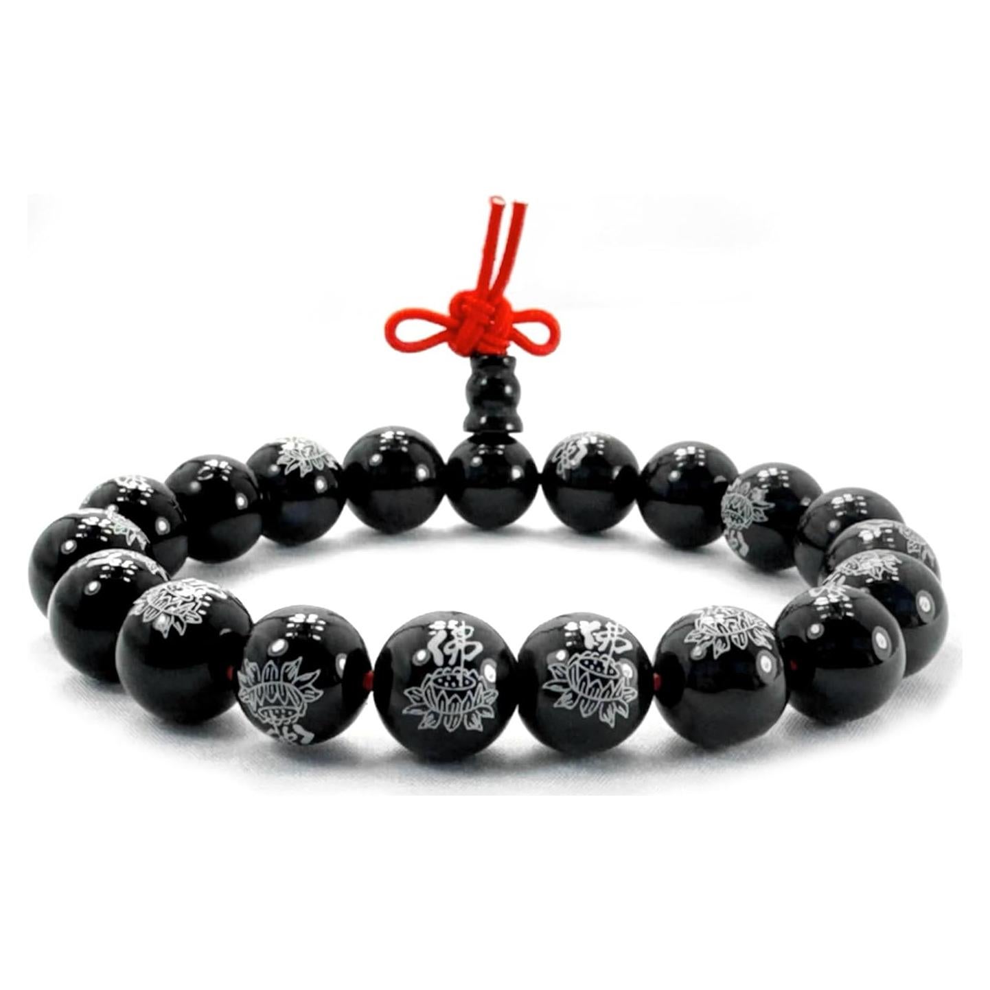 Brazalete de Obsidiana Negra Tibetano Budista Unisex