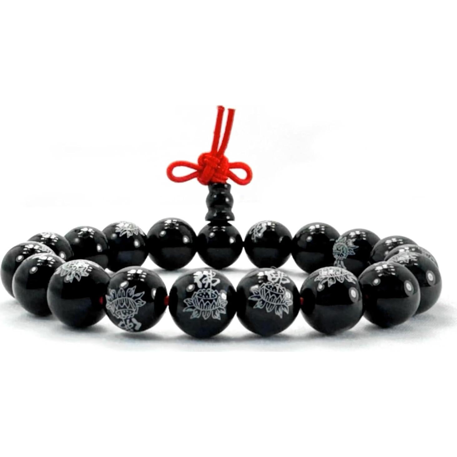 Brazalete de Obsidiana Negra Tibetano Budista Unisex