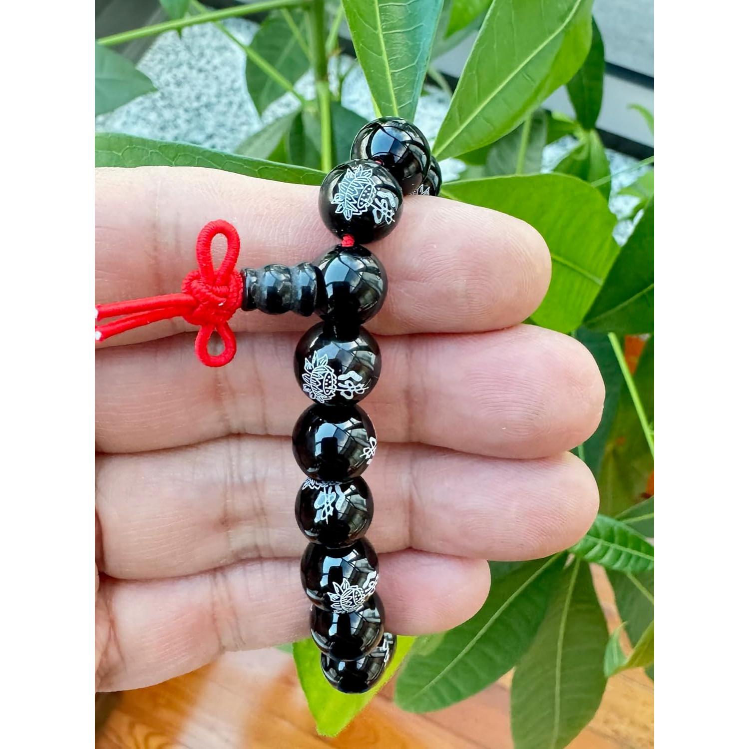 Brazalete de Obsidiana Negra Tibetano Budista Unisex