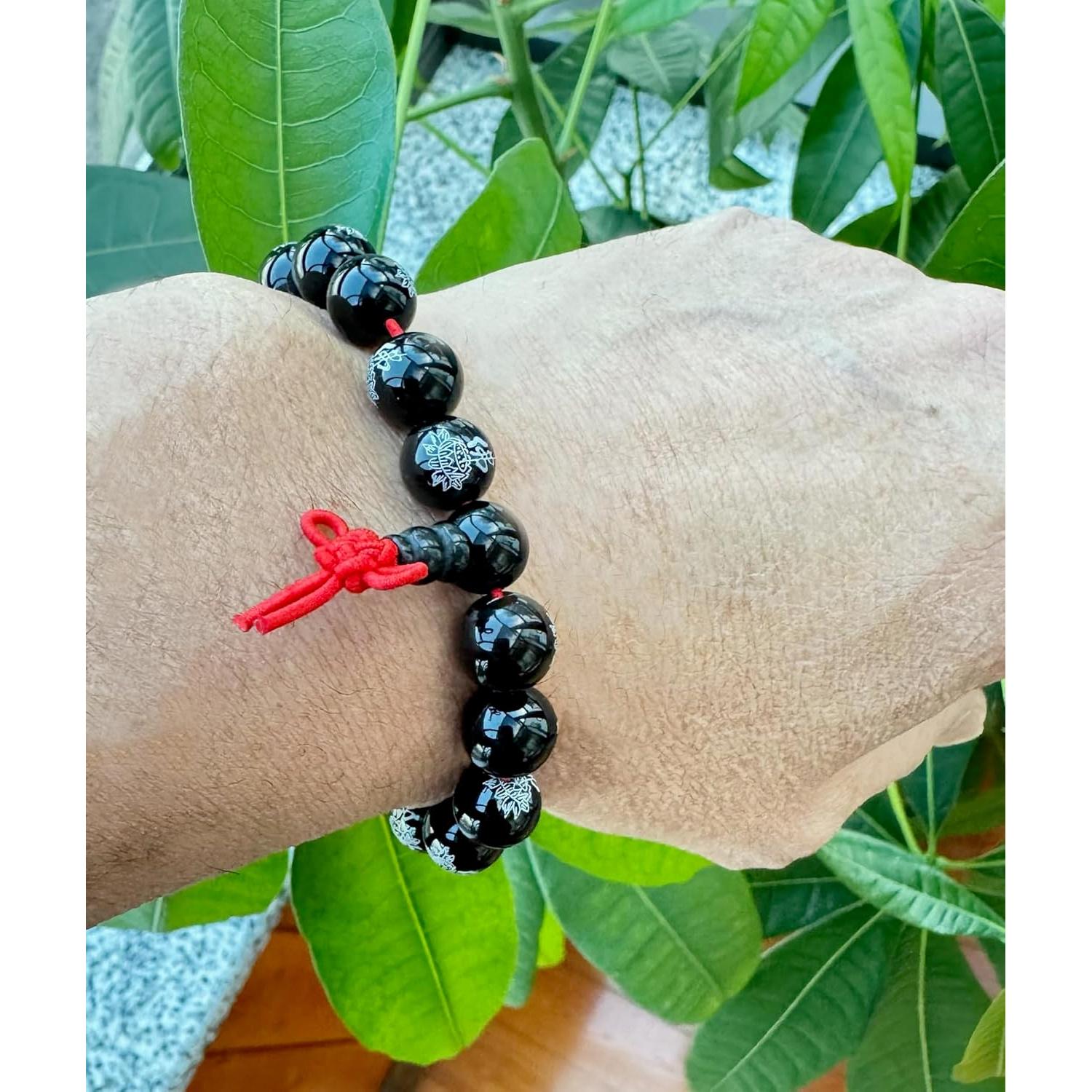 Brazalete de Obsidiana Negra Tibetano Budista Unisex