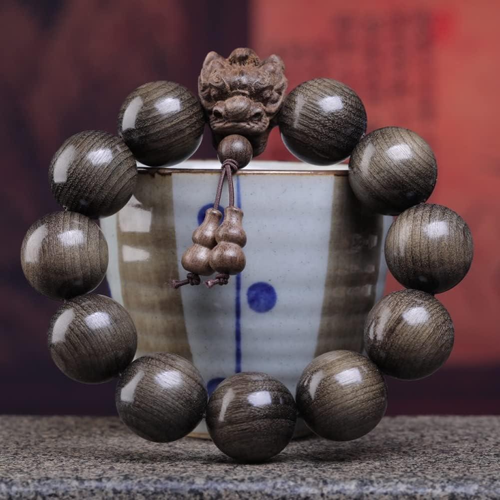 Collar y Pulsera de Cuentas de Madera Ébano Zen Dear 20mm