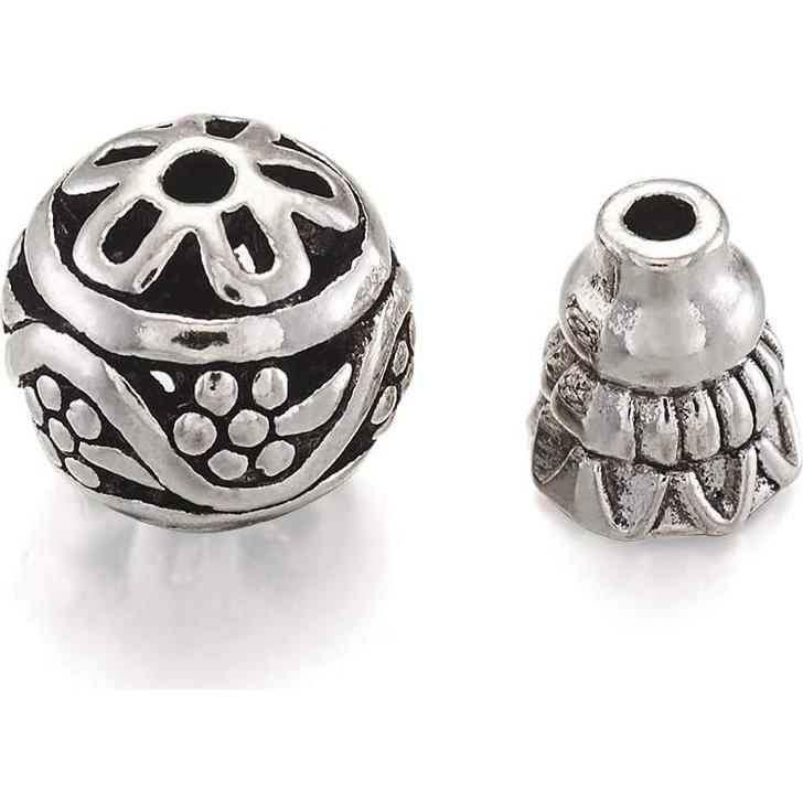 Cuentas Guru Mala EEE ELECRELIVE 11mm Plata Antigua 20pcs