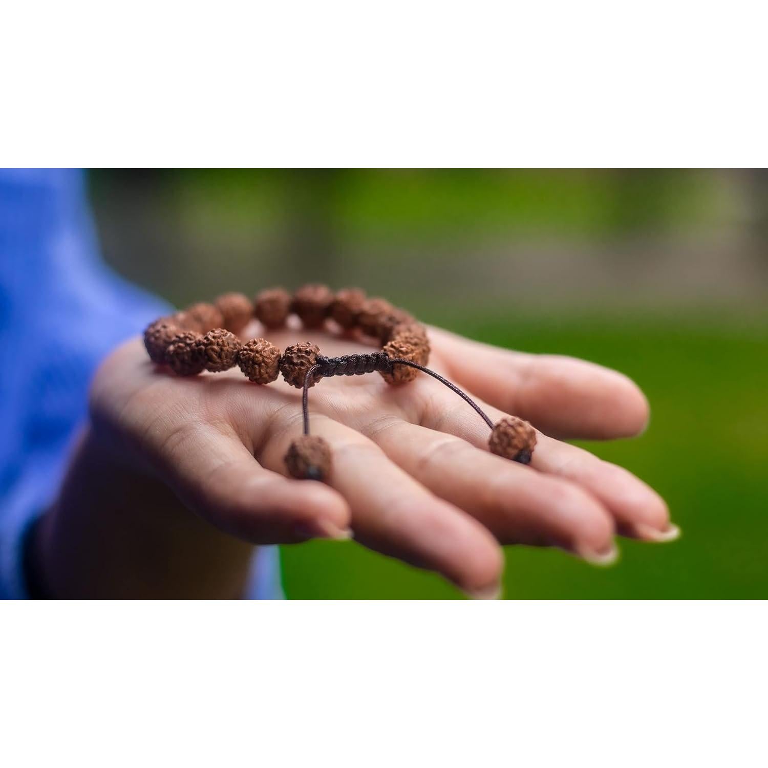 Mala de Rudraksha para Meditación Manos de Tíbet 21 Cuentas