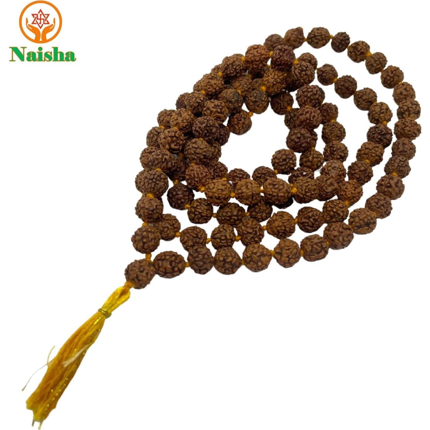 Mala de Japa NAISHA de Rudraksha 108 cuentas para Meditación