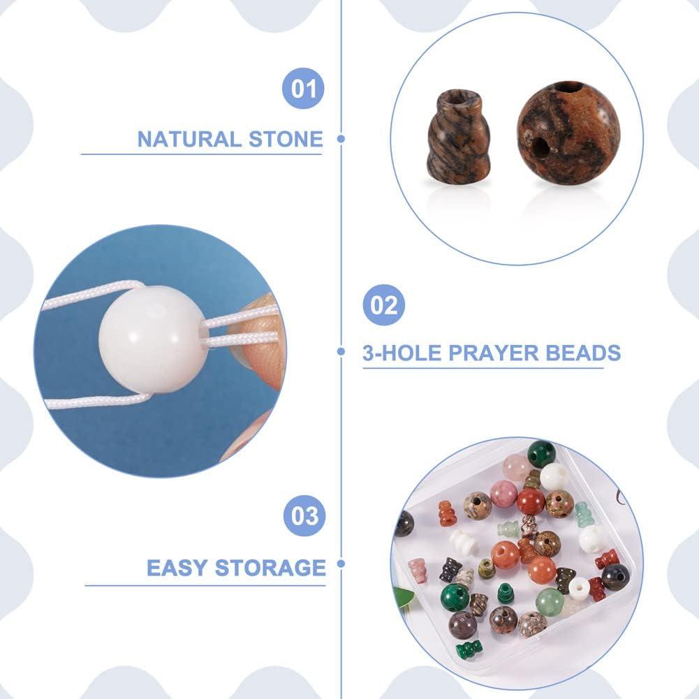 12 Sets Perlas Guru Craftdady de Piedra Natural para Joyería