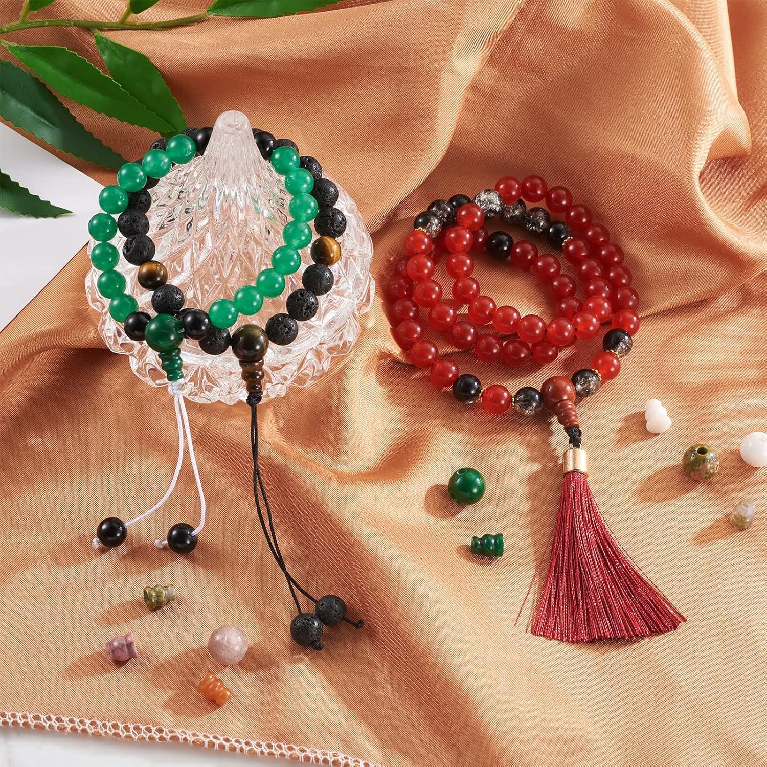 12 Sets Perlas Guru Craftdady de Piedra Natural para Joyería