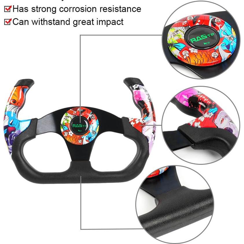 Volante RASTP 32.5cm Universal Rojo para Simulación