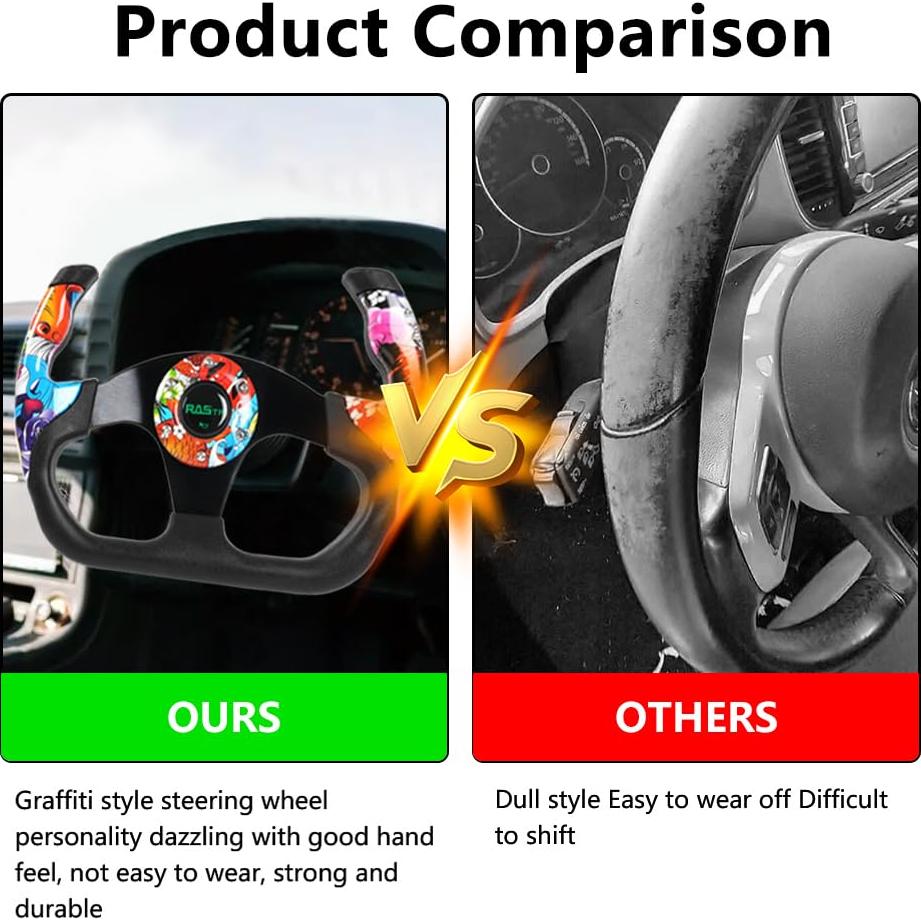 Volante RASTP 32.5cm Universal Rojo para Simulación