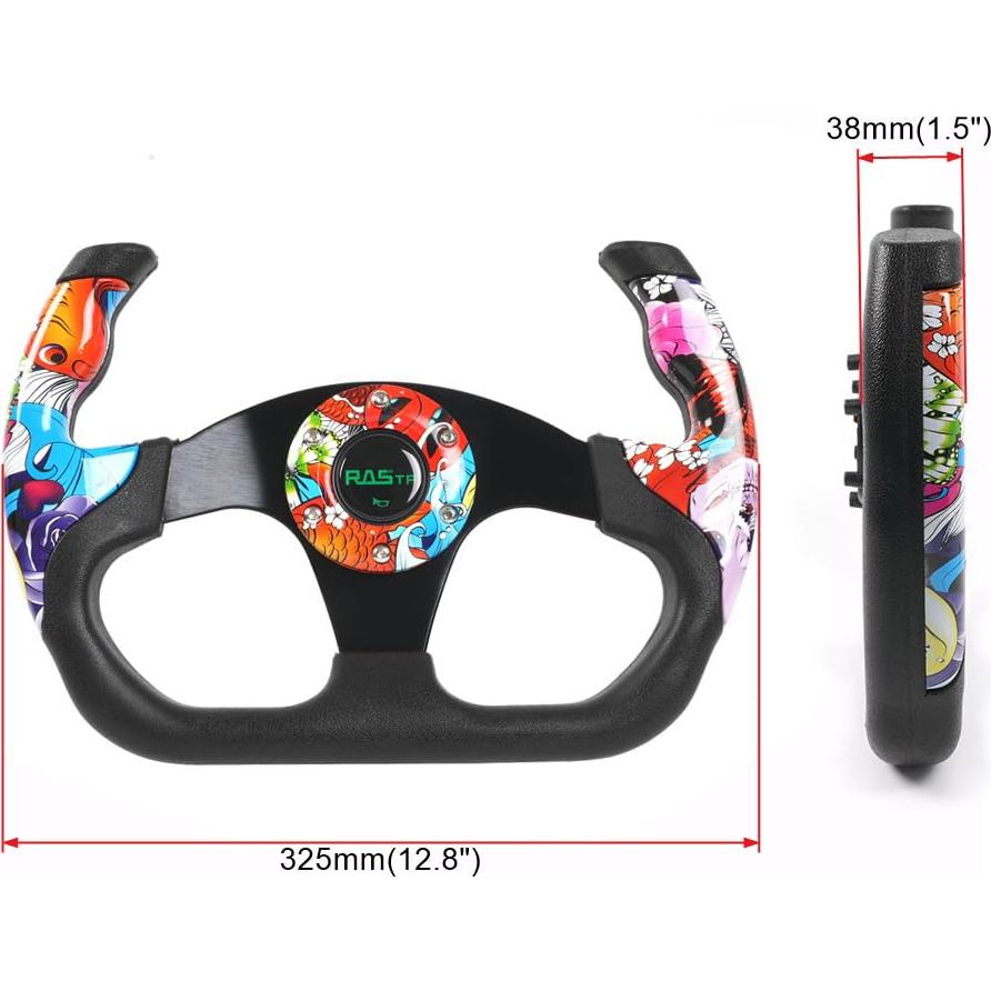 Volante RASTP 32.5cm Universal Rojo para Simulación