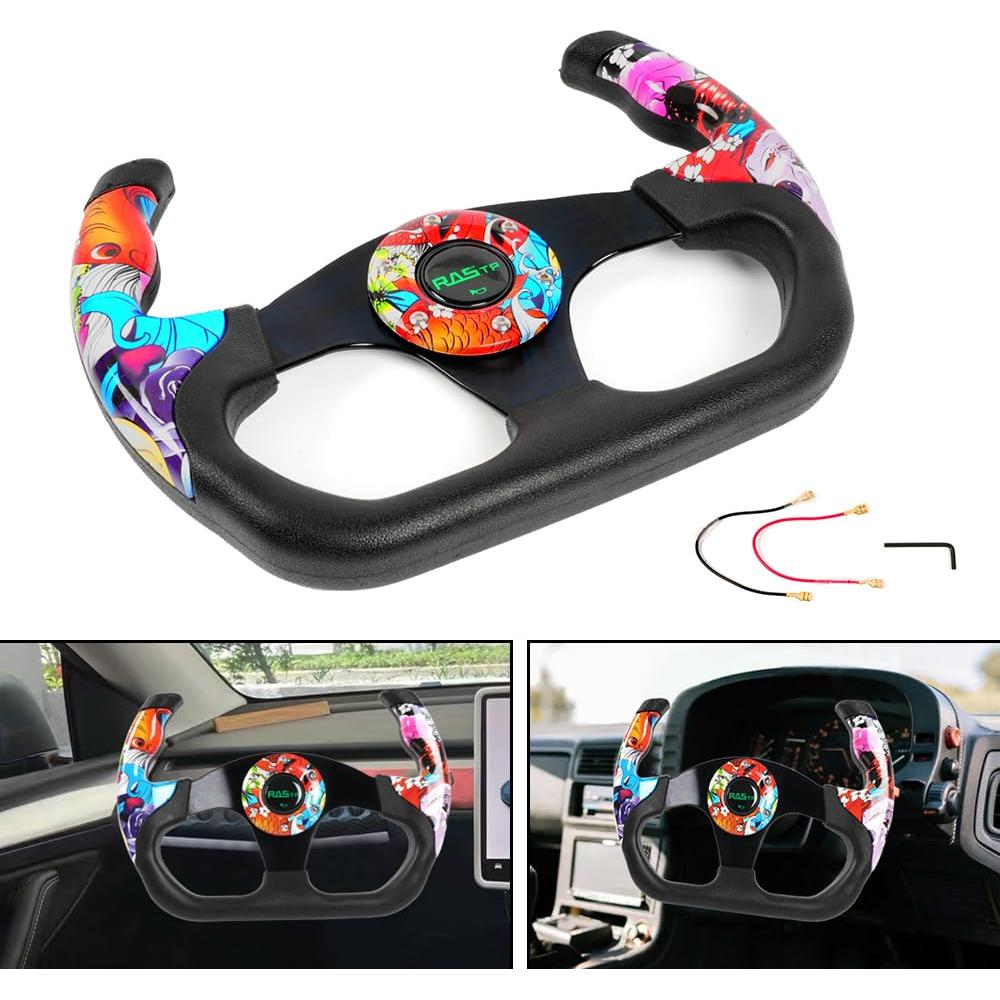 Volante RASTP 32.5cm Universal Rojo para Simulación