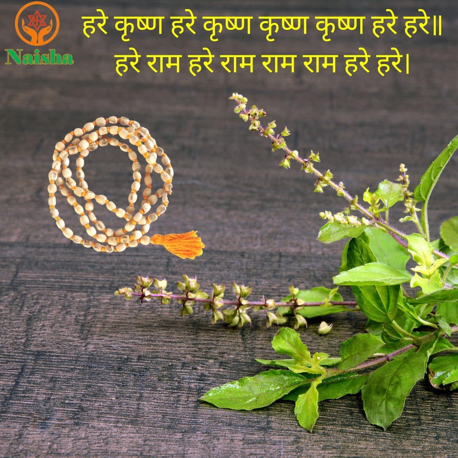 Paquete de 3 Malas de Oración NAISHA: Tulsi, Kamal Gatta y Vaijanti