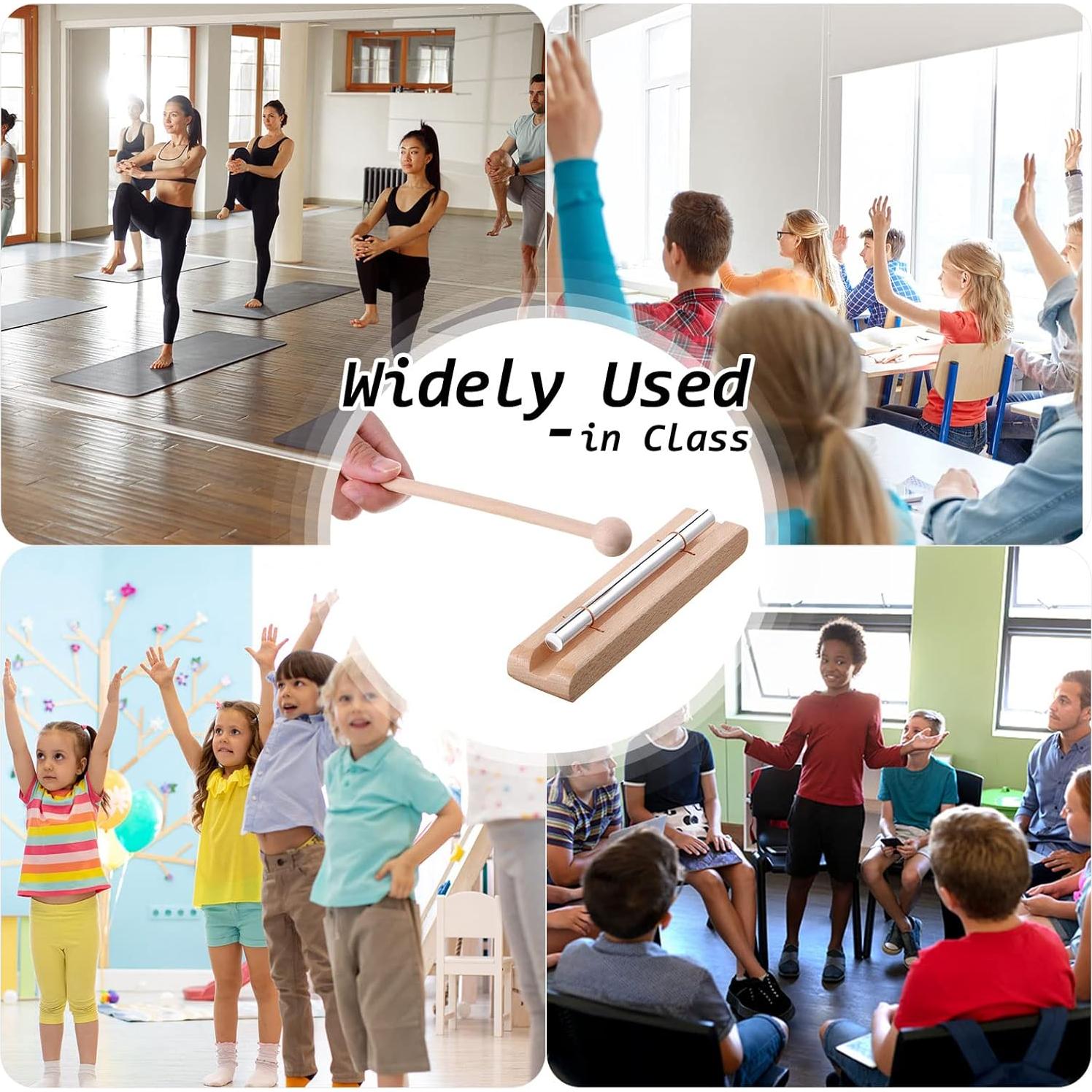 Chimes de Mano Yeshone para Meditación y Aula - Color Madera