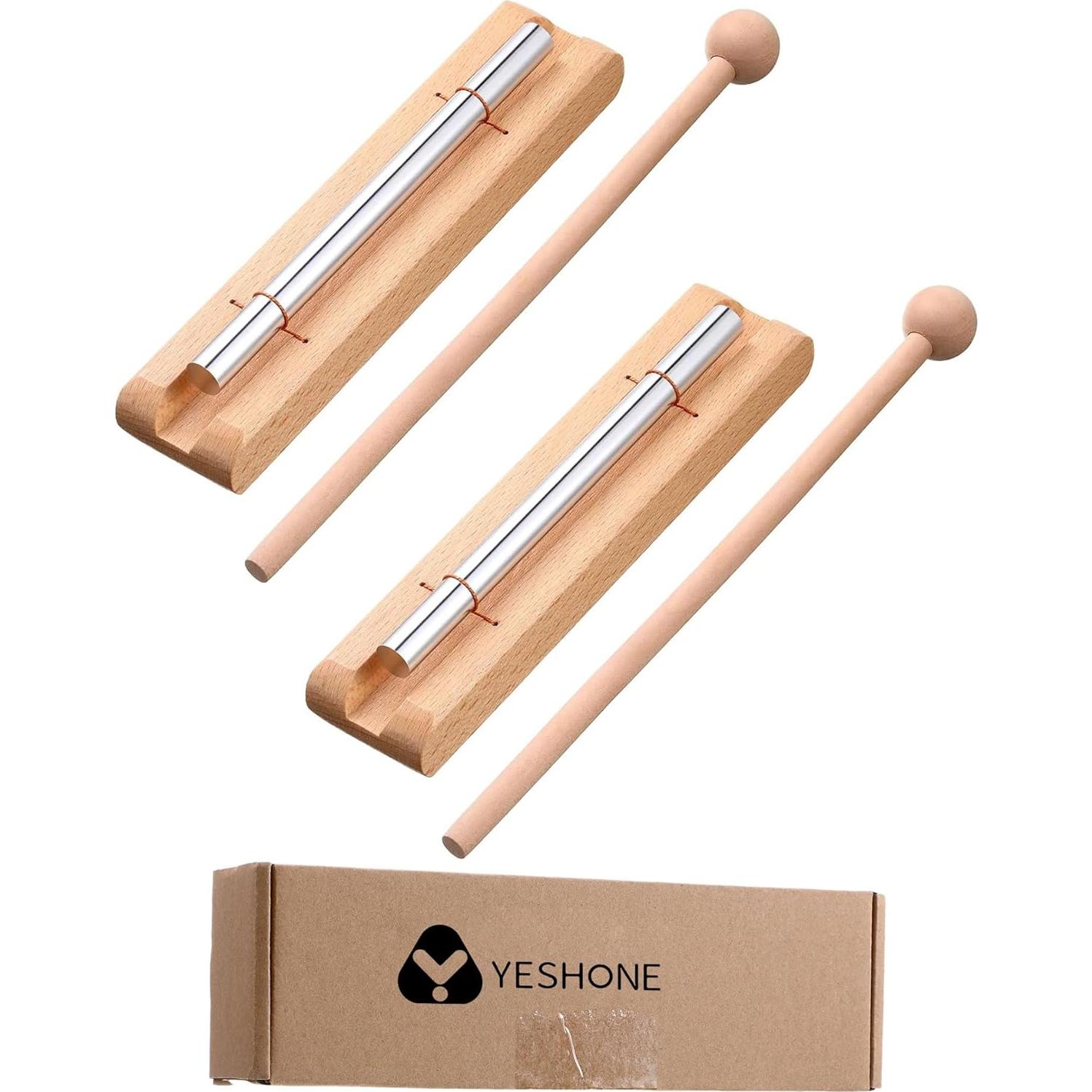 Chimes de Mano Yeshone para Meditación y Aula - Color Madera