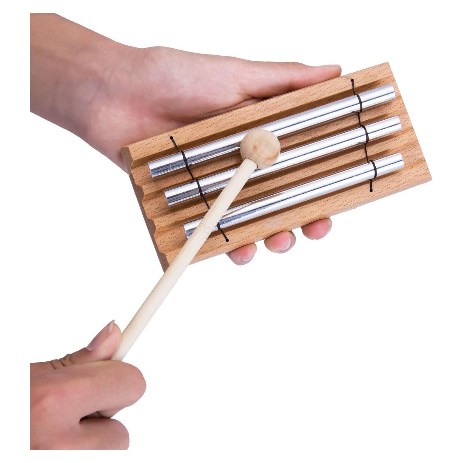 Campana de Meditación MIHEY de Aluminio y Madera 17.3 cm