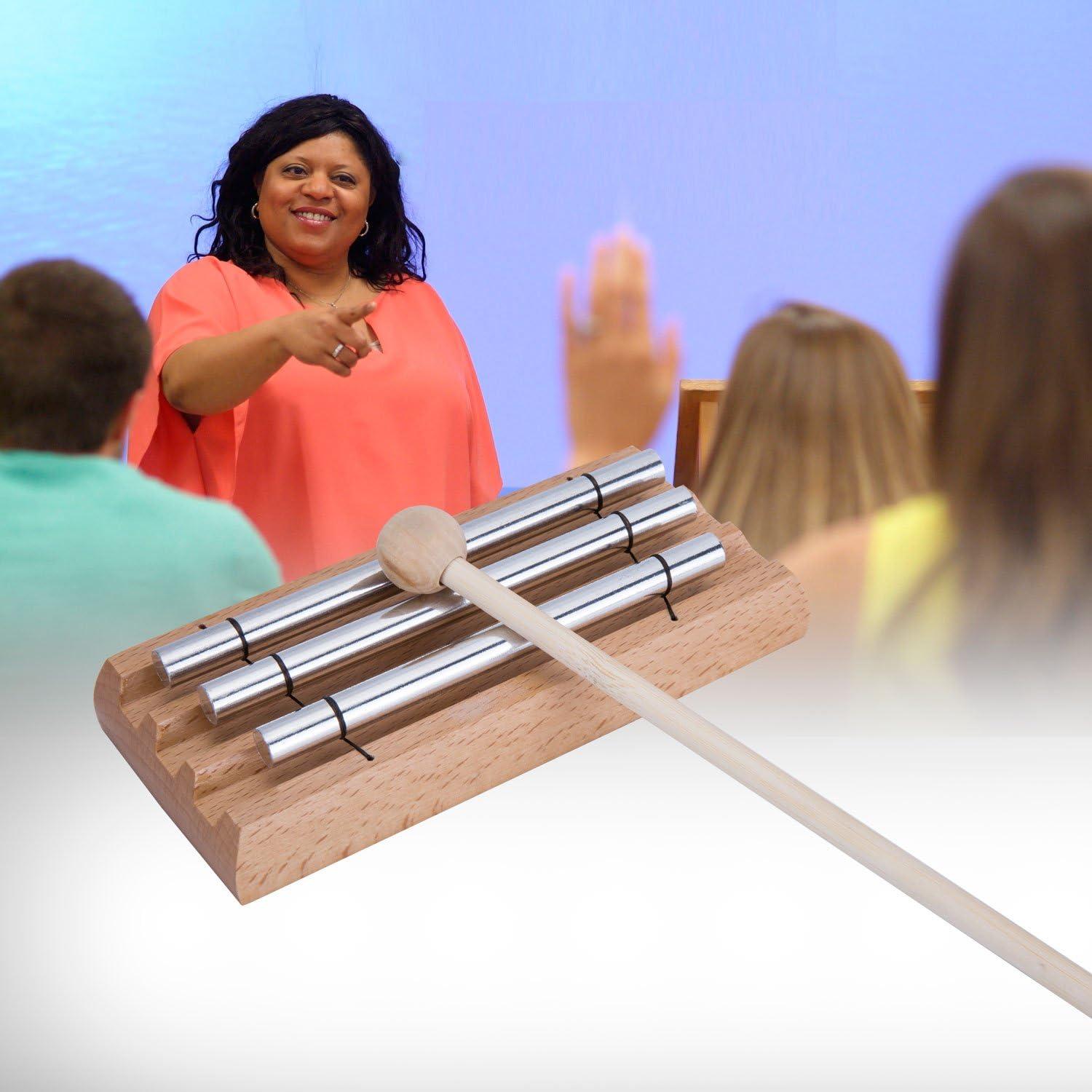 Campana de Meditación MIHEY de Aluminio y Madera 17.3 cm