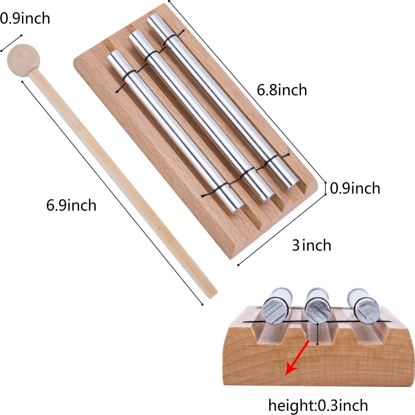 Campana de Meditación MIHEY de Aluminio y Madera 17.3 cm