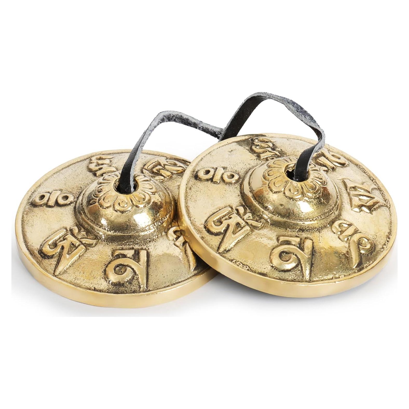 Címbalos Tingsha Tibetanos Hihealer - Om Mani Padme Hum - 6.35 cm