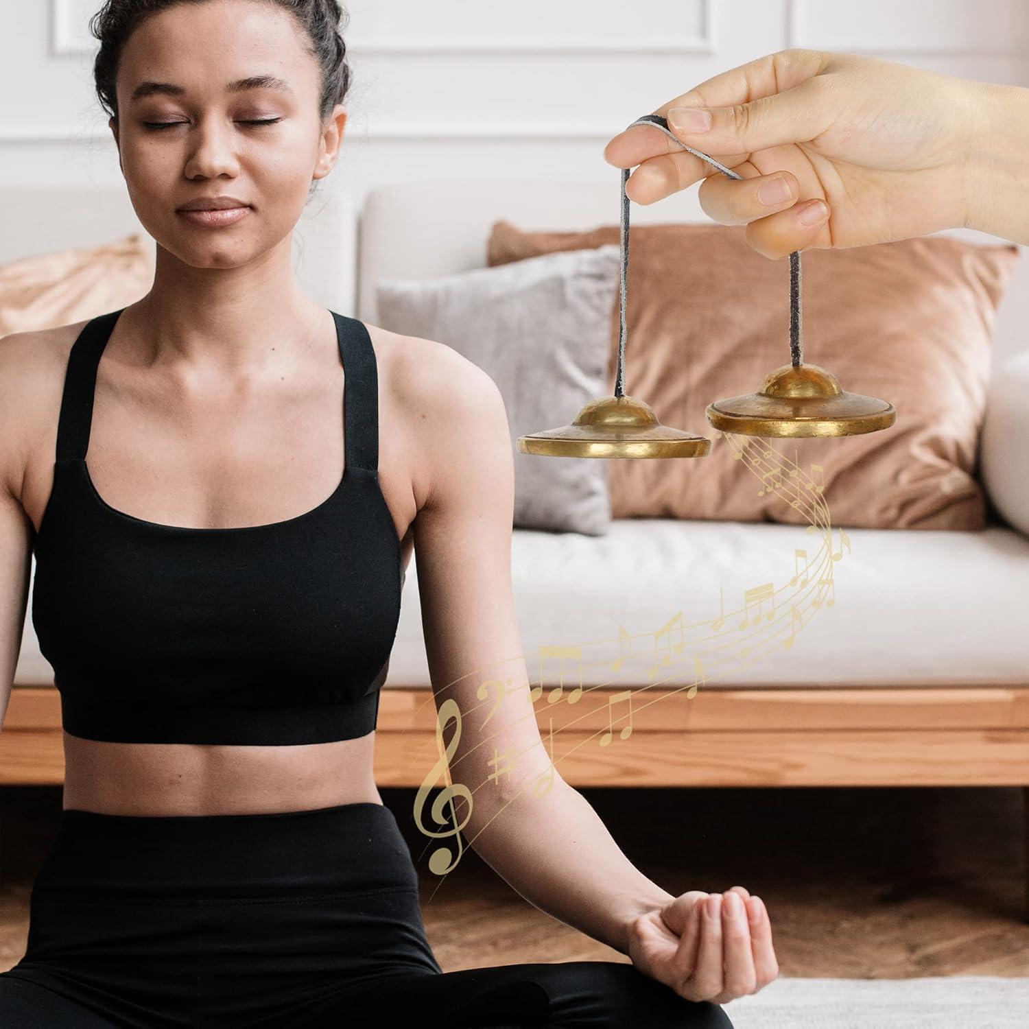 Címbalos Tingsha ZenBless Tibetanos 6.6cm con Caja y Funda