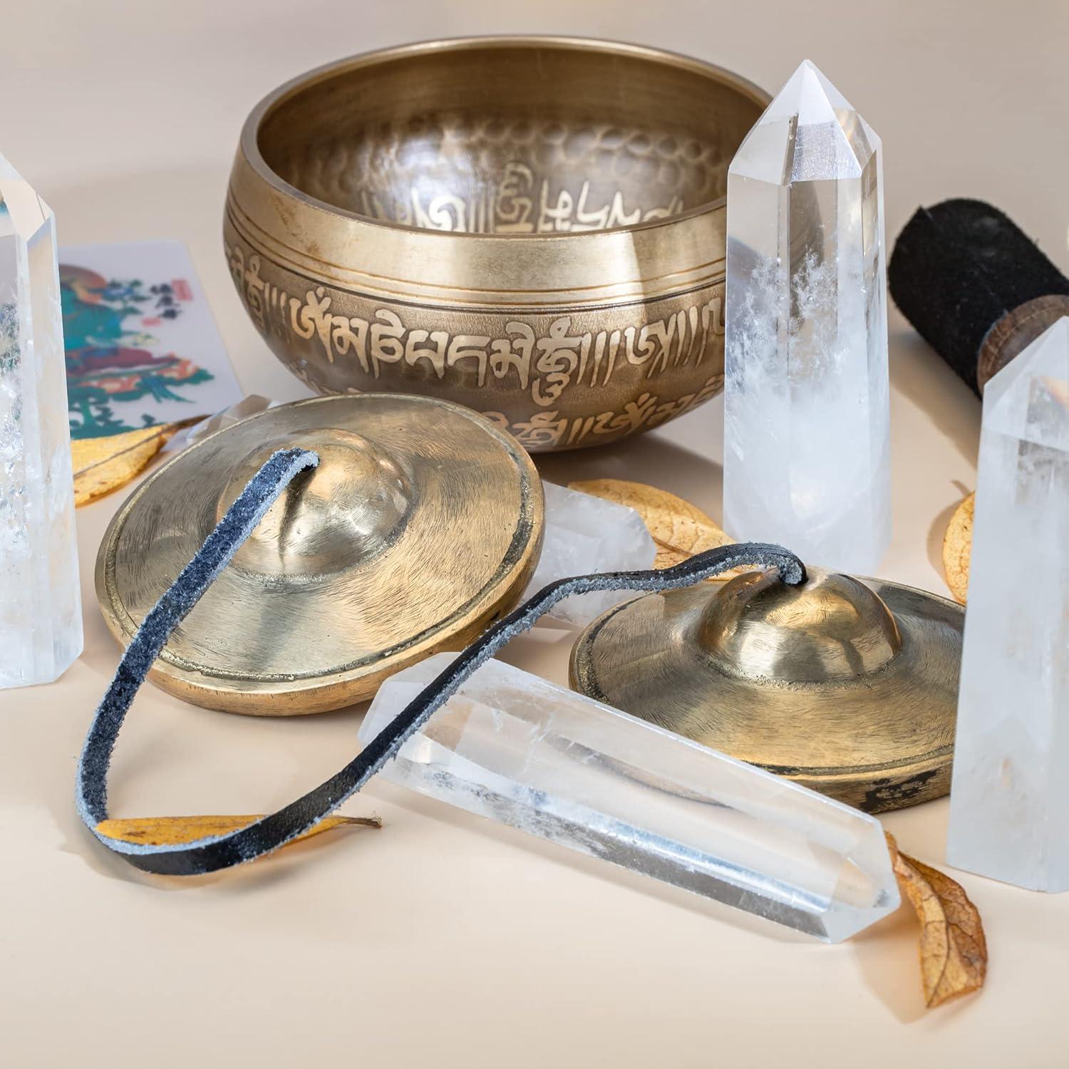 Címbalos Tingsha ZenBless Tibetanos 6.6cm con Caja y Funda