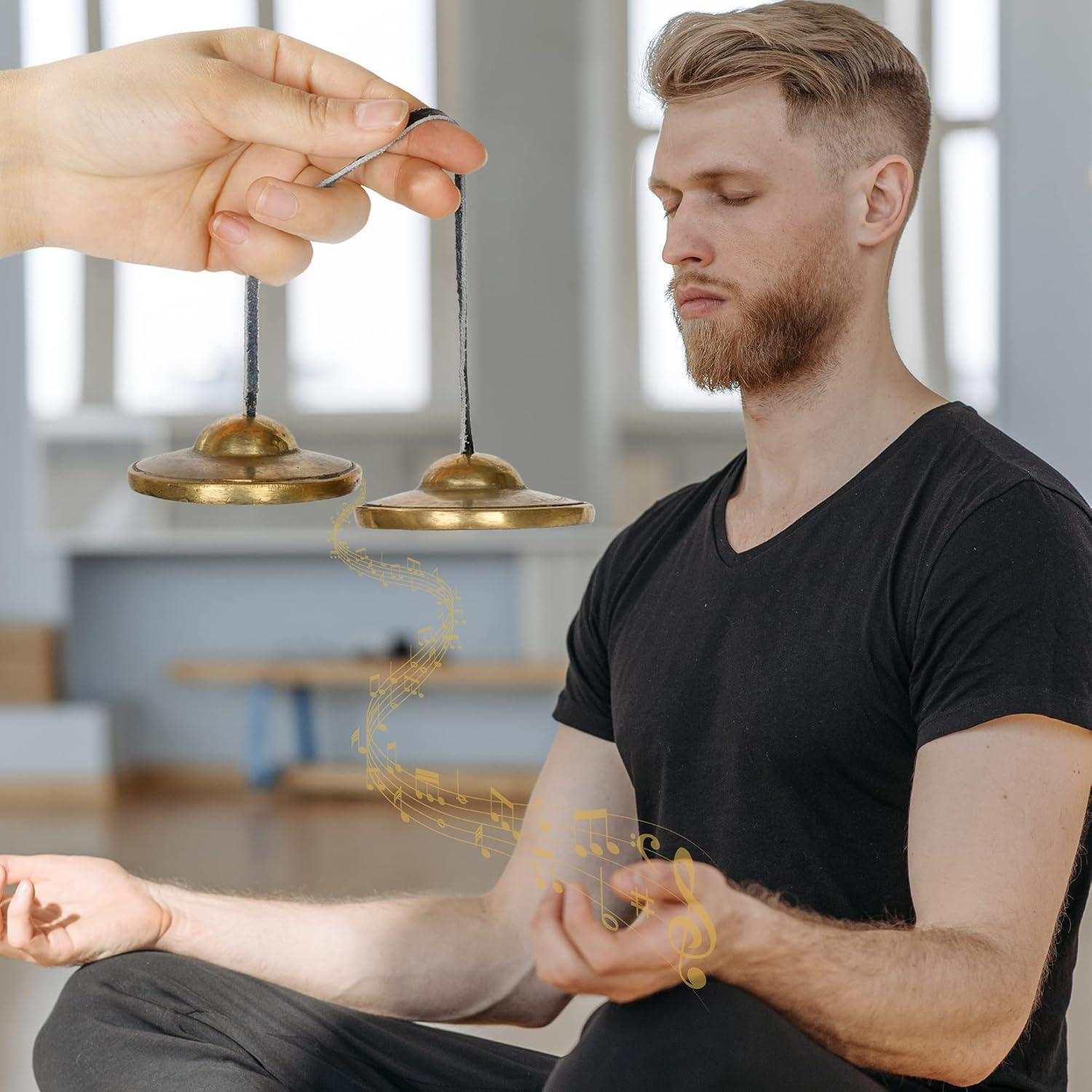 Címbalos Tingsha ZenBless Tibetanos 6.6cm con Caja y Funda