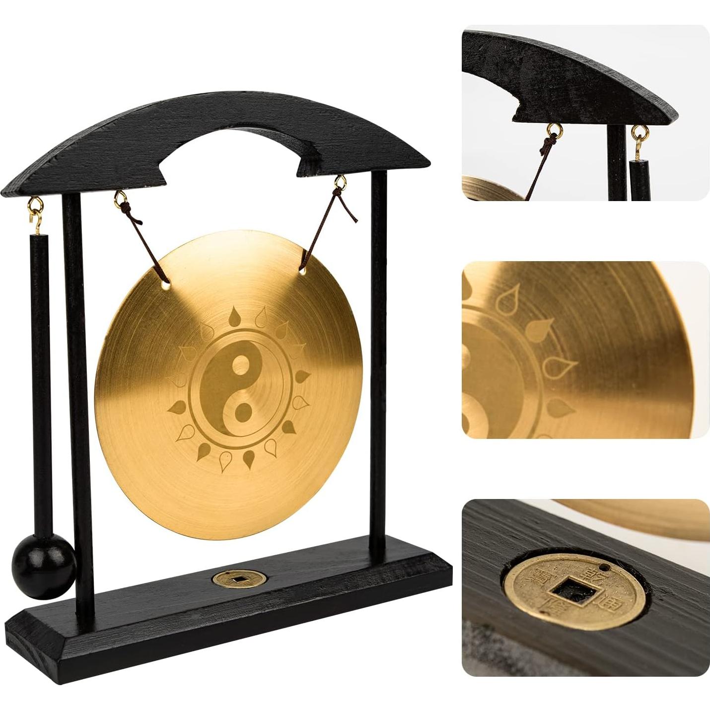 Gong de Feng Shui Taiji Cafolo de Bronce 23x19 cm para Meditación