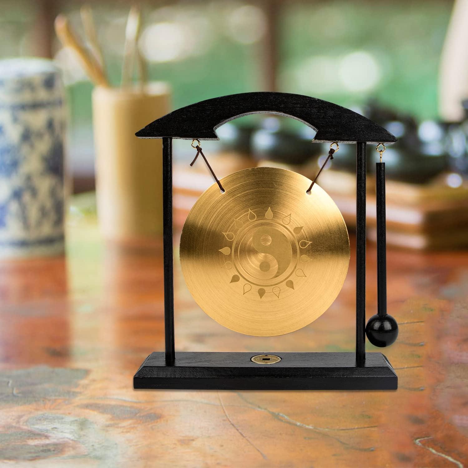 Gong de Feng Shui Taiji Cafolo de Bronce 23x19 cm para Meditación