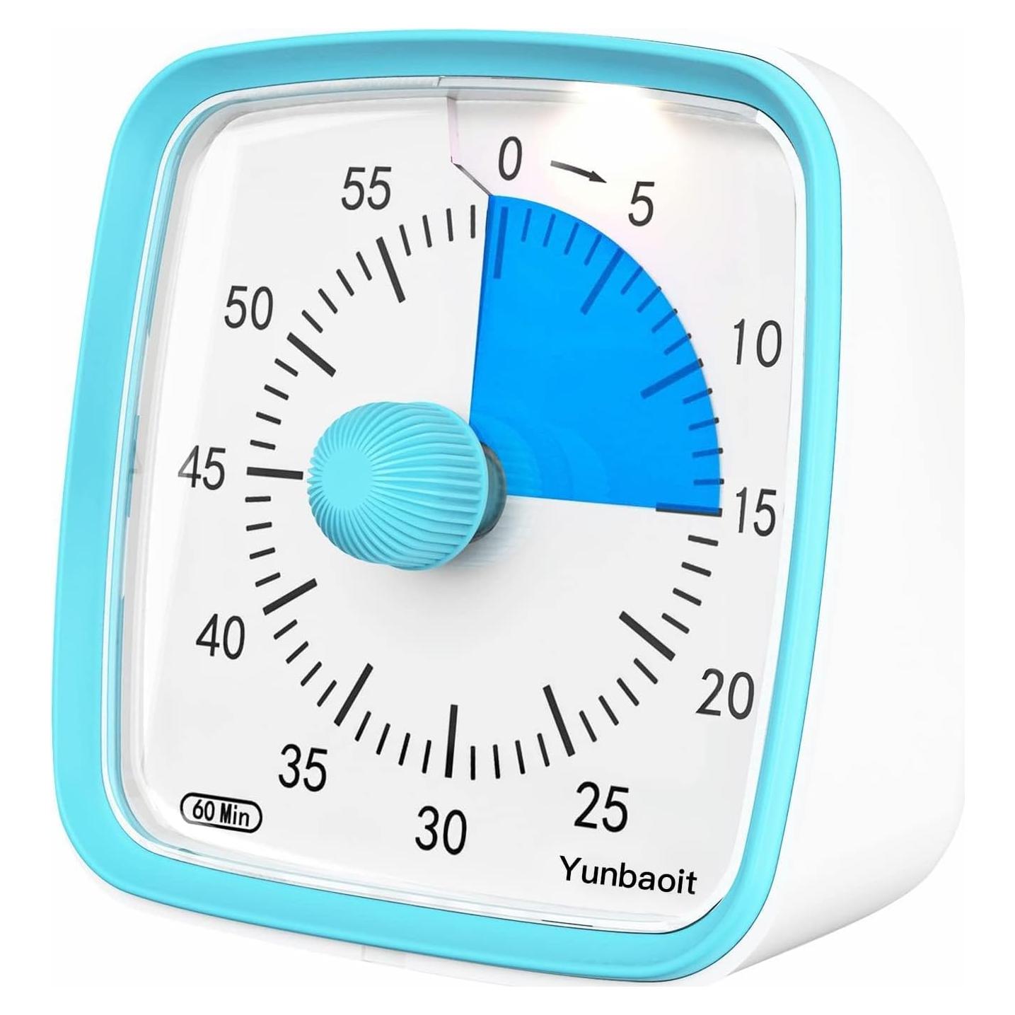Temporizador Visual Yunbaoit 60 Minutos Azul Claro Silencioso