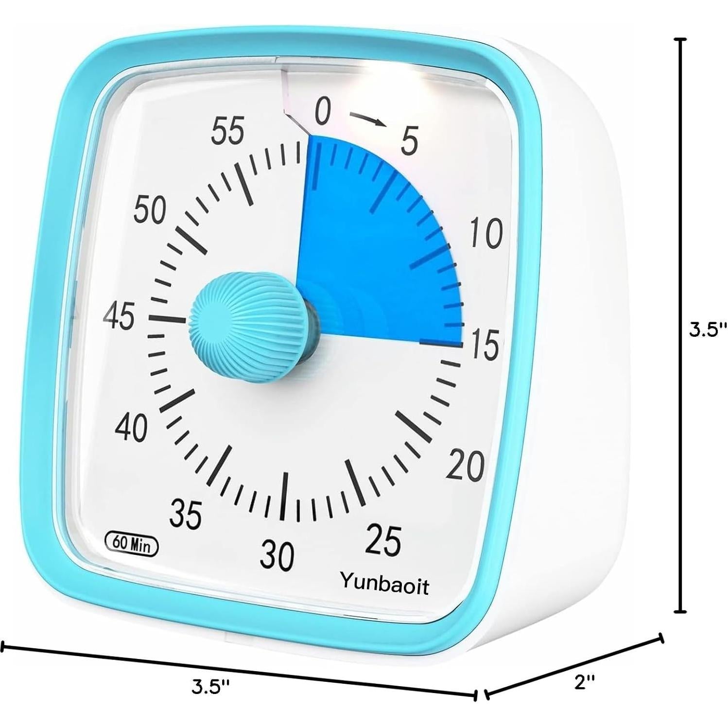Temporizador Visual Yunbaoit 60 Minutos Azul Claro Silencioso