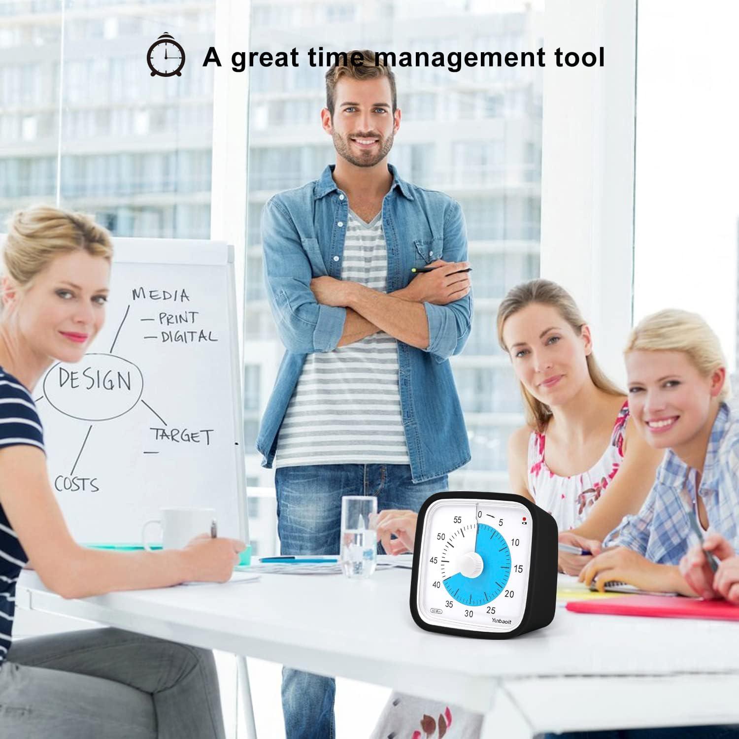 Temporizador Visual Silencioso Yunbaoit VT01 60 Minutos Negro Azul