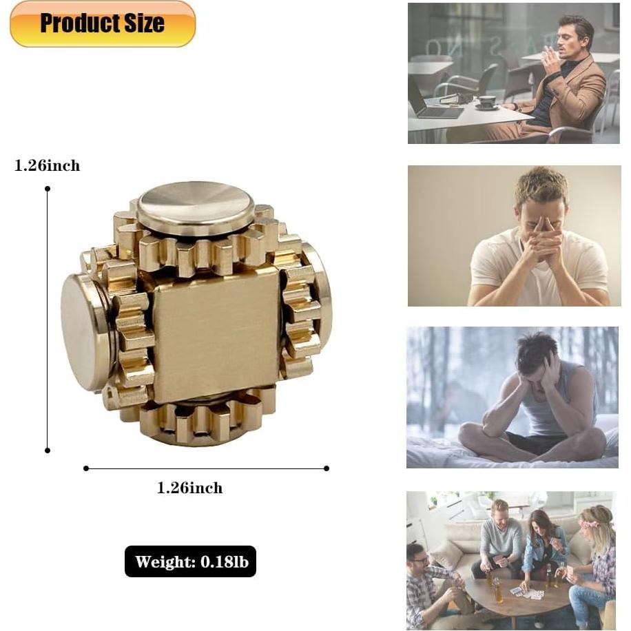 Cubo Antiestrés de Bronce LXNIEPAN para Meditación y TDAH