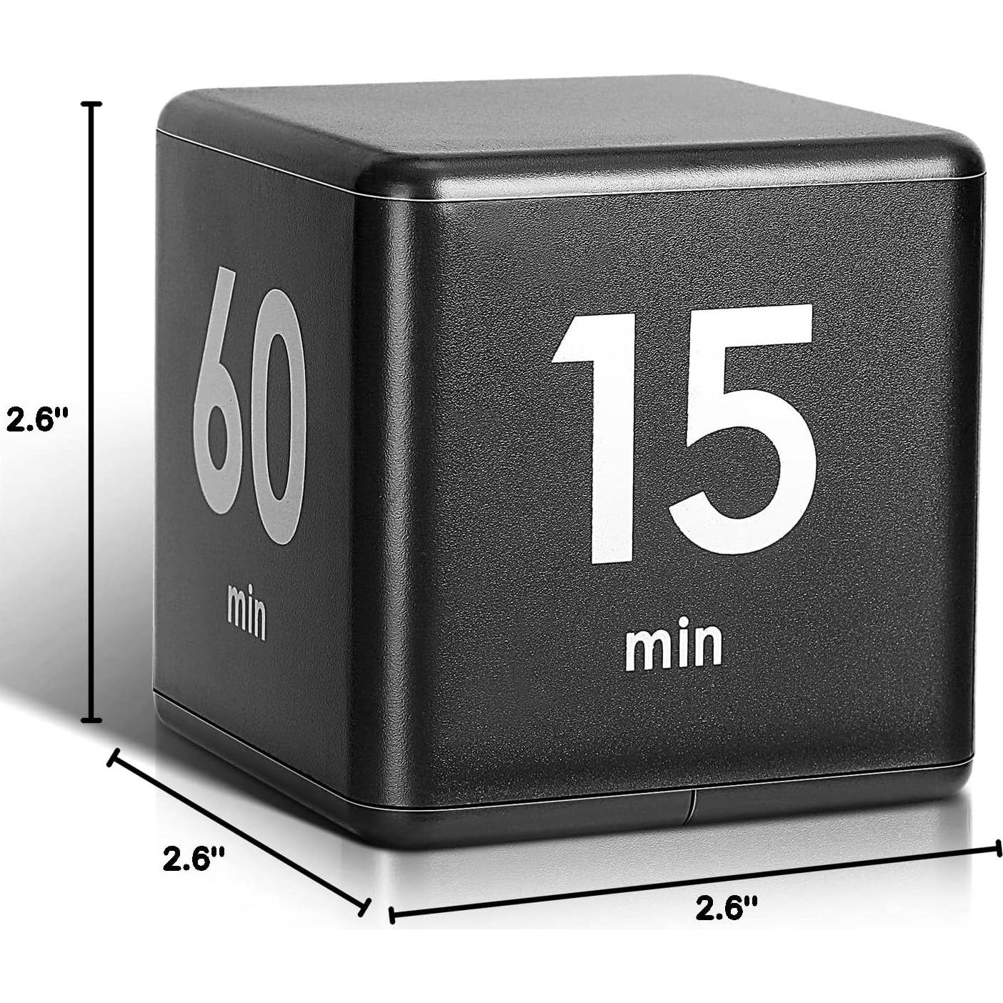 Temporizador Cubo Weewooday 15-20-30-60 Minutos Negro