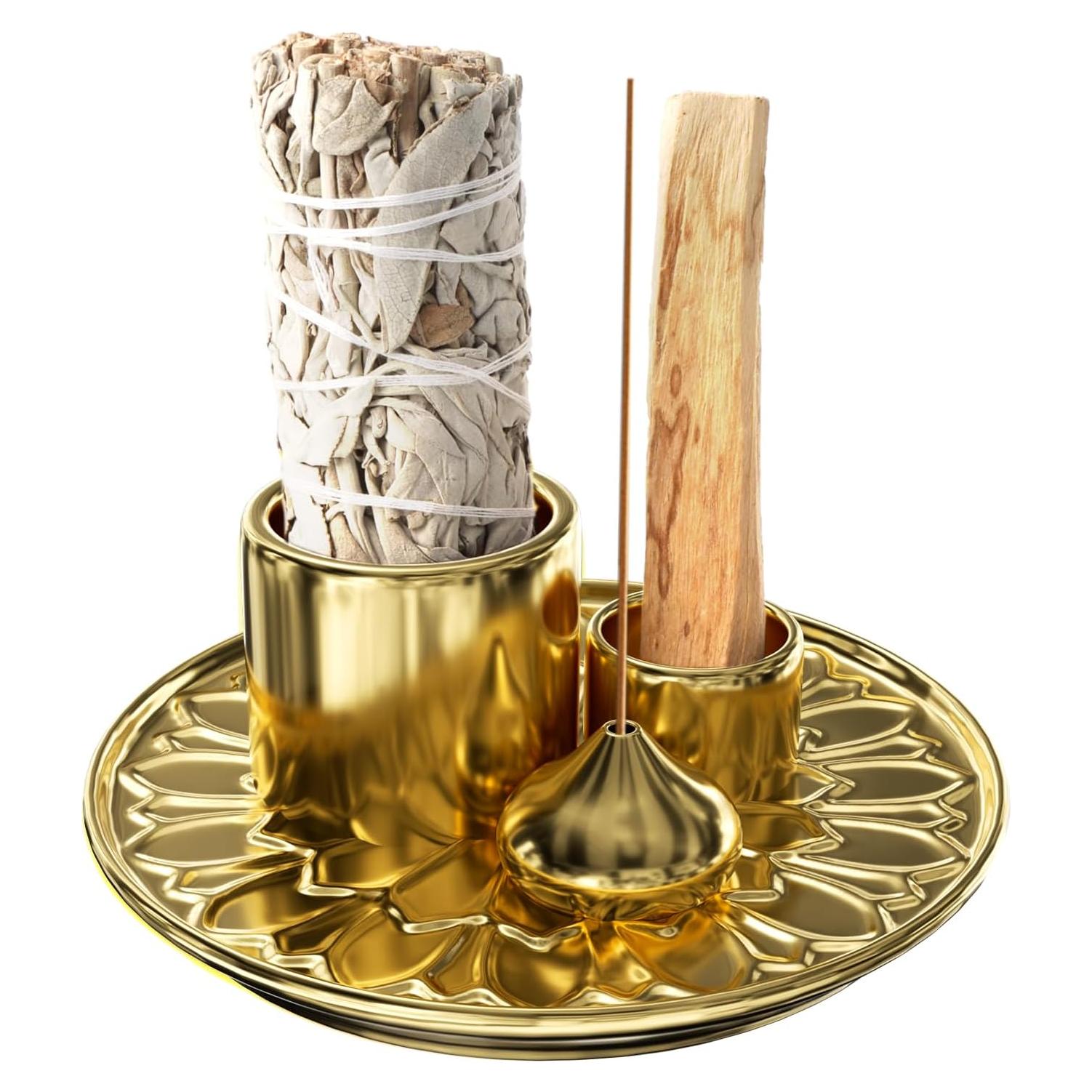 Soporte de Incienso 4 en 1 SON4SUN Cerámica Oro
