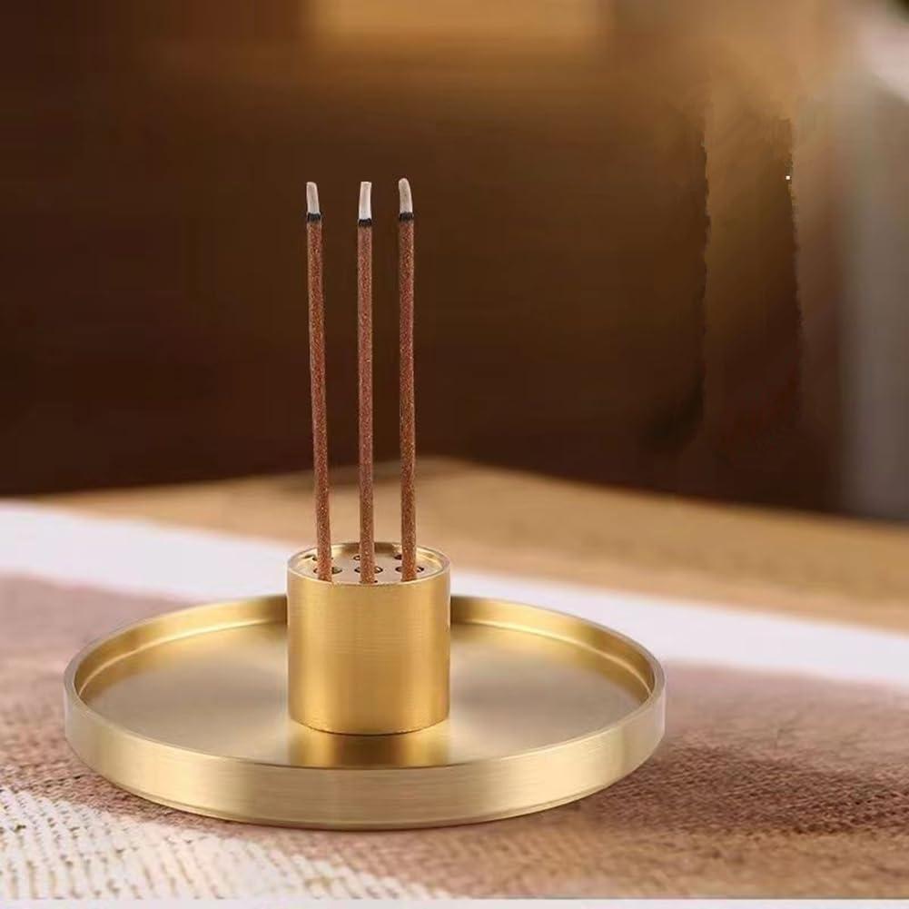 Soporte de Incienso CUTEZING de Latón con 9 Agujeros