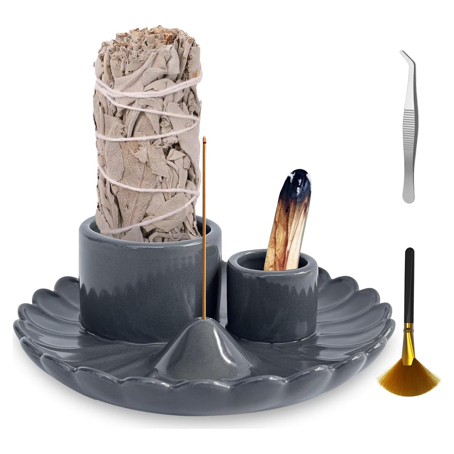 Soporte para Incienso y Velas Esbaybulbs Cerámica 15.5cm