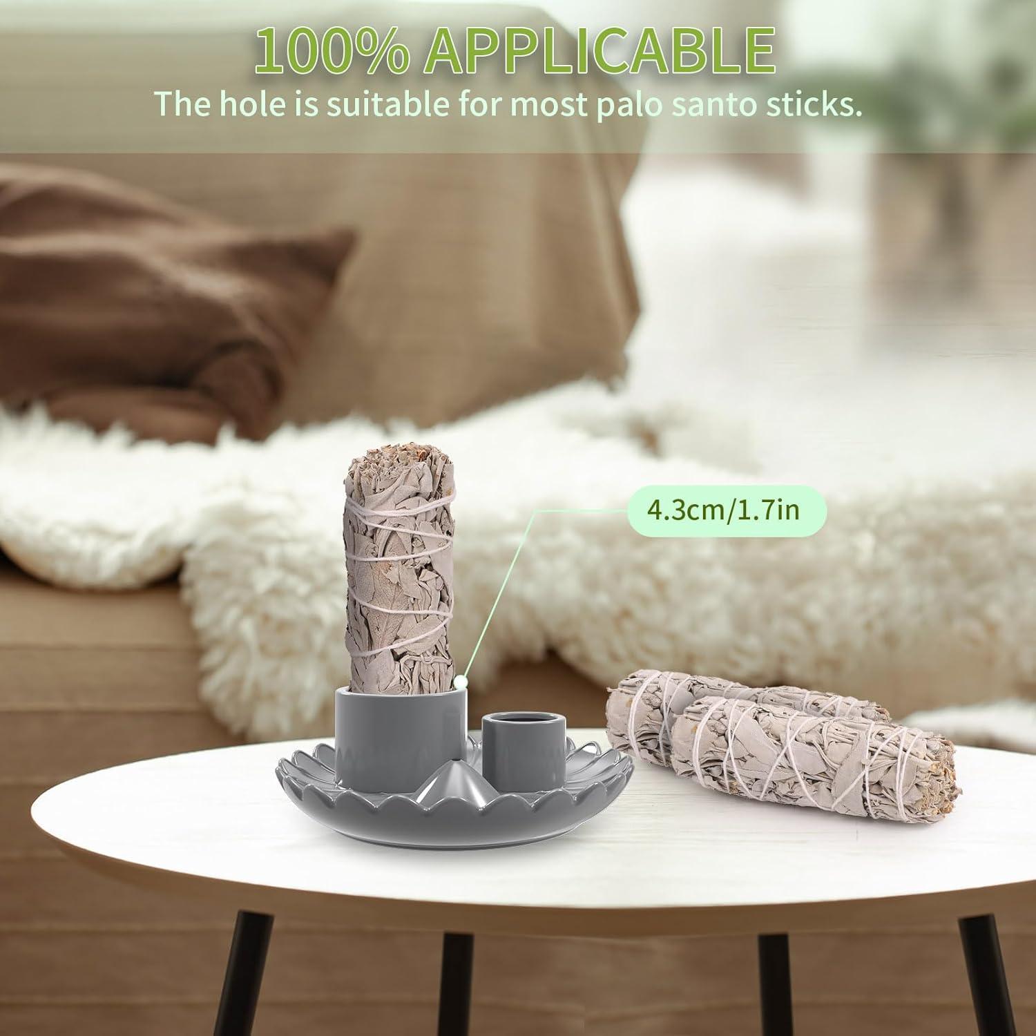 Soporte para Incienso y Velas Esbaybulbs Cerámica 15.5cm