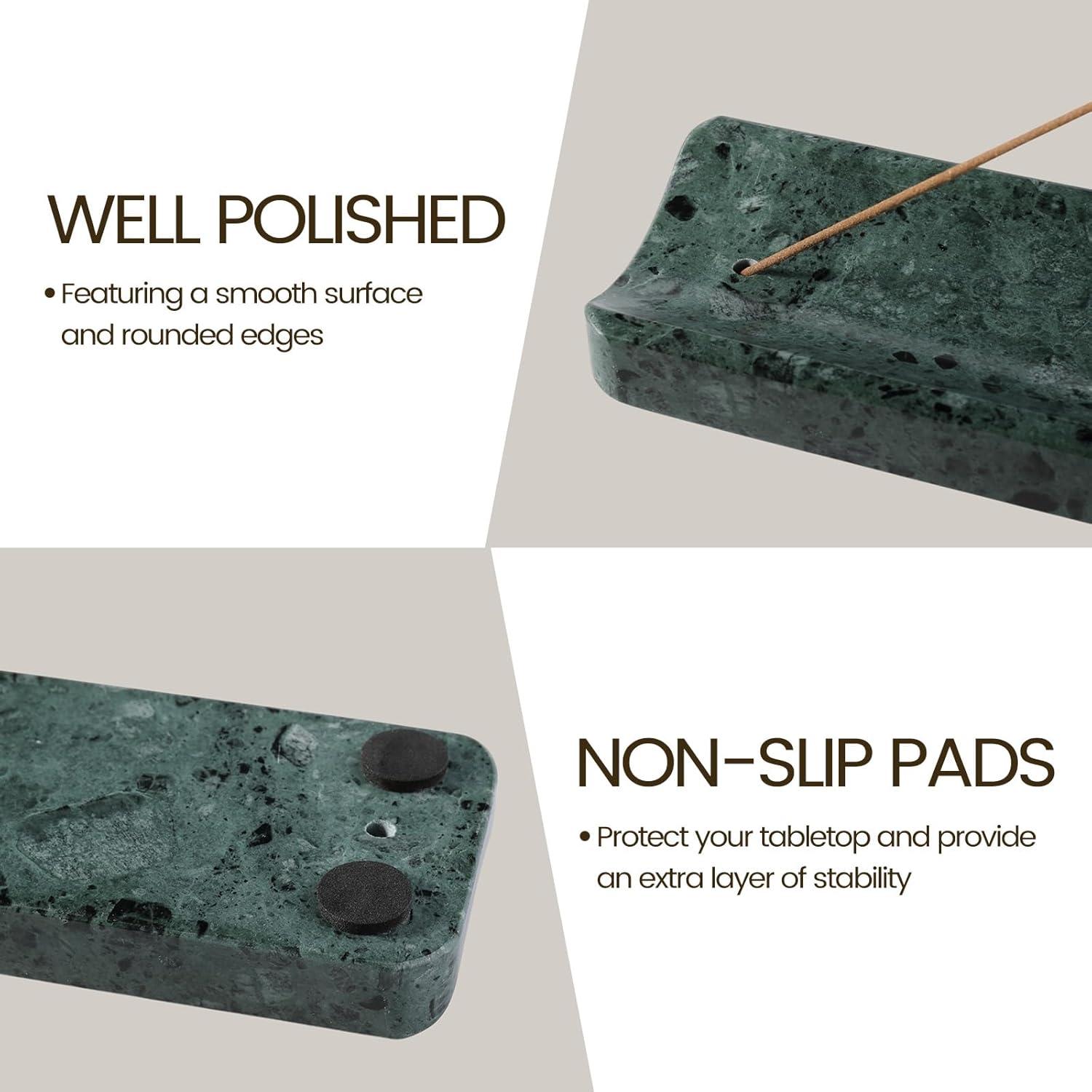 Soporte de Incienso de Mármol Koville Verde 27.94x6.45cm