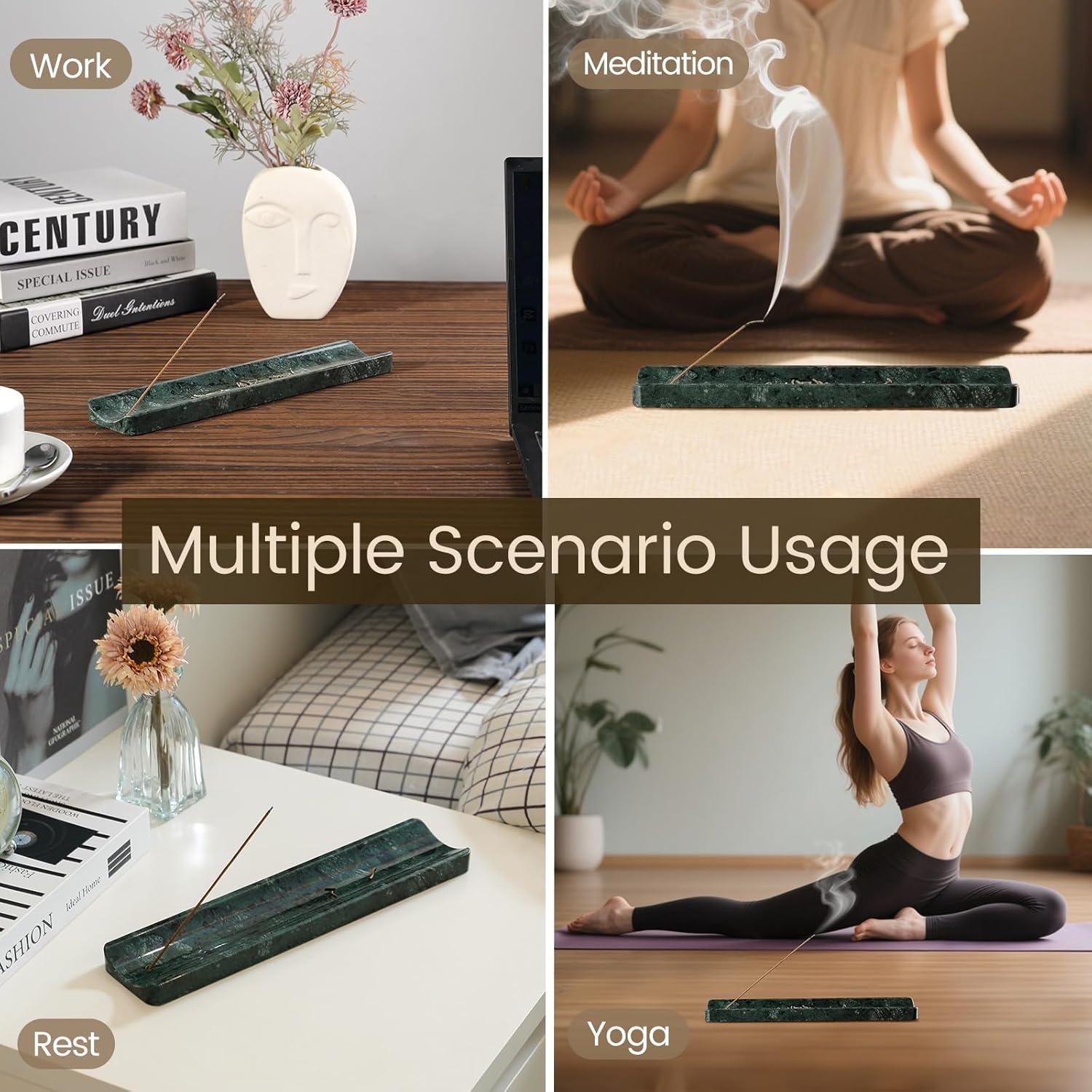 Soporte de Incienso de Mármol Koville Verde 27.94x6.45cm