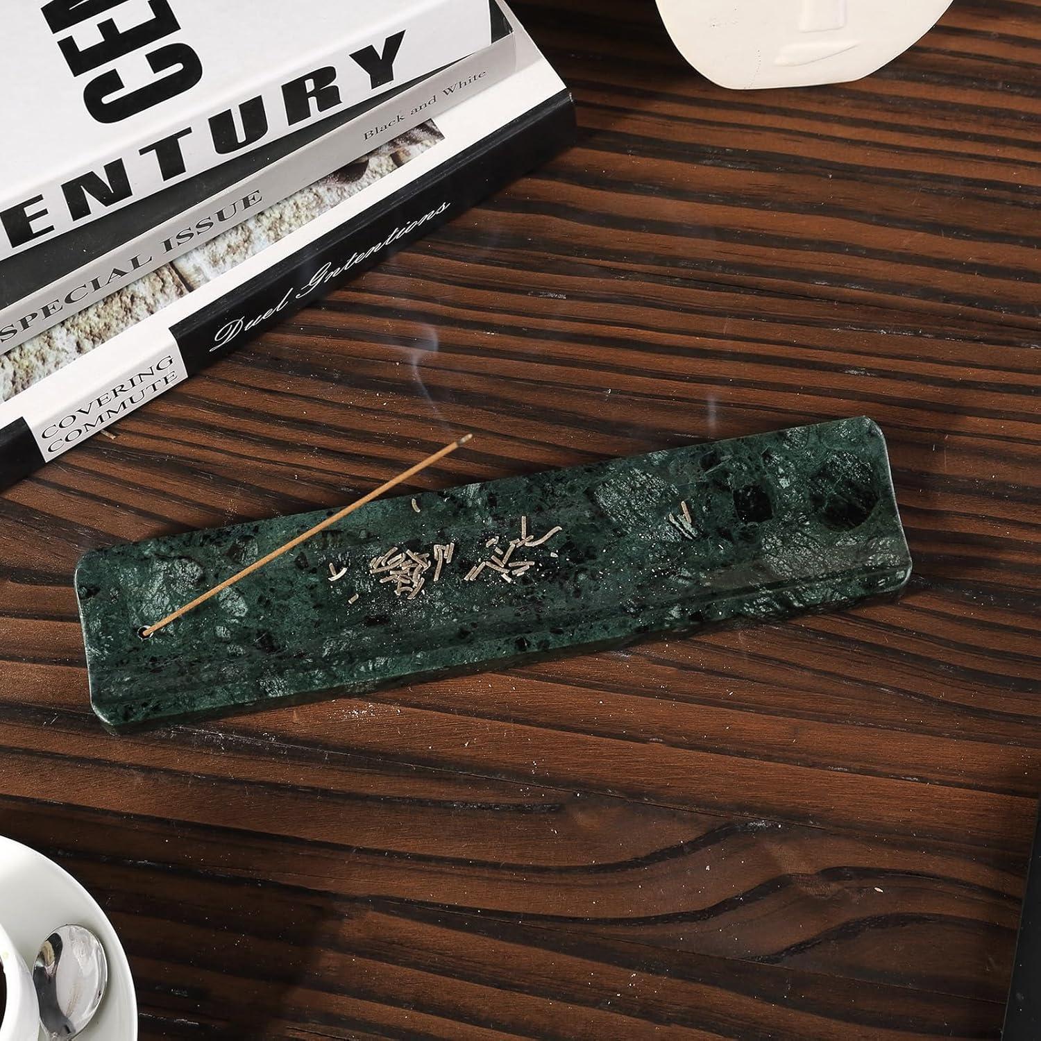 Soporte de Incienso de Mármol Koville Verde 27.94x6.45cm