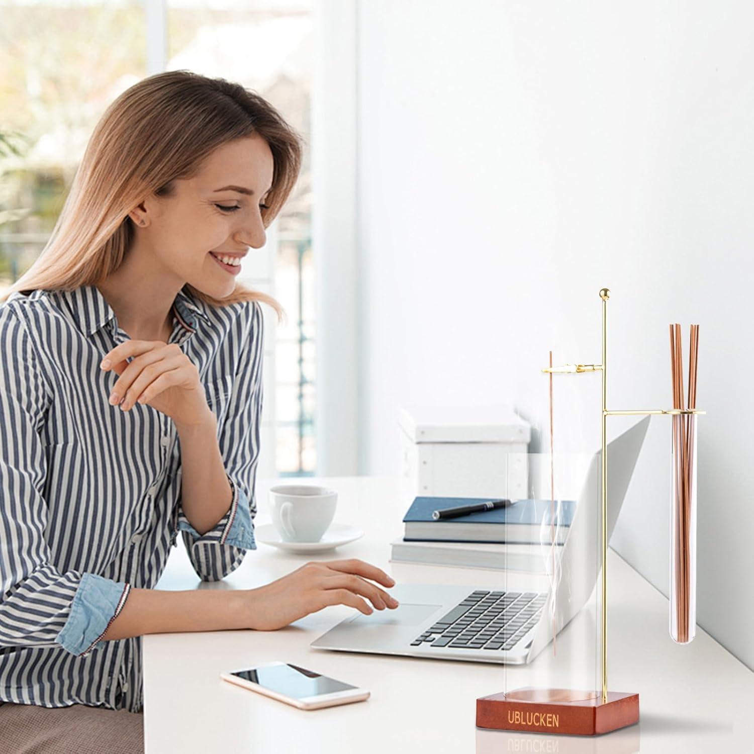 Soporte de Incienso UBLUCKEN con 20 Varitas y Cepillo - Vidrio