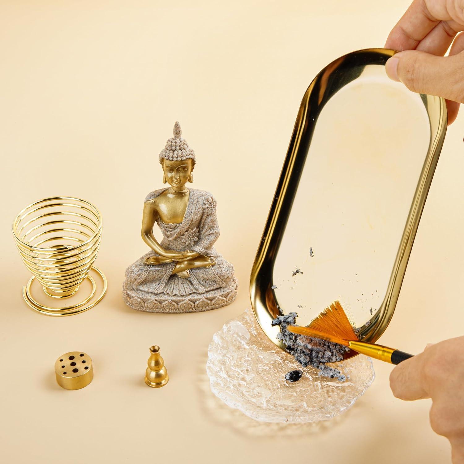 Soporte de Incienso 6 en 1 ZenBless - Palo Santo y Buda Dorado