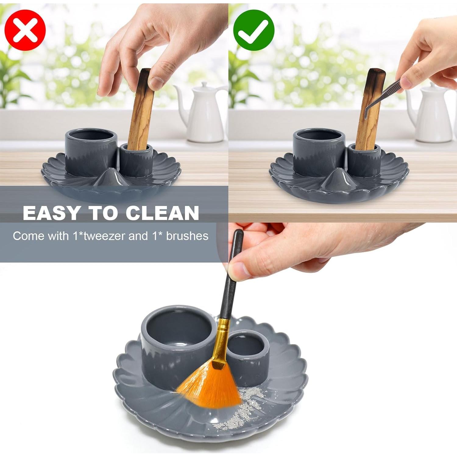 Soporte de Incienso Cerámica Xingruyu 4 en 1 para Meditación