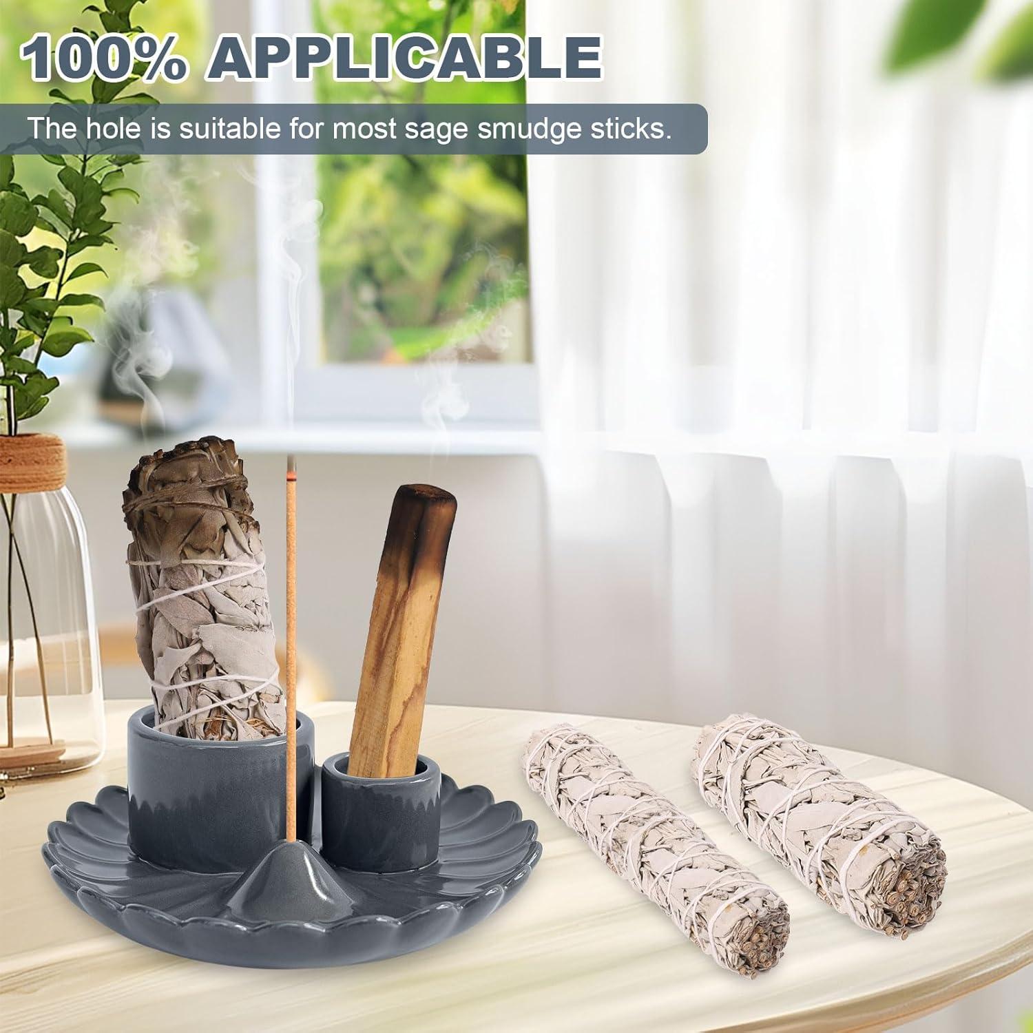 Soporte de Incienso Cerámica Xingruyu 4 en 1 para Meditación