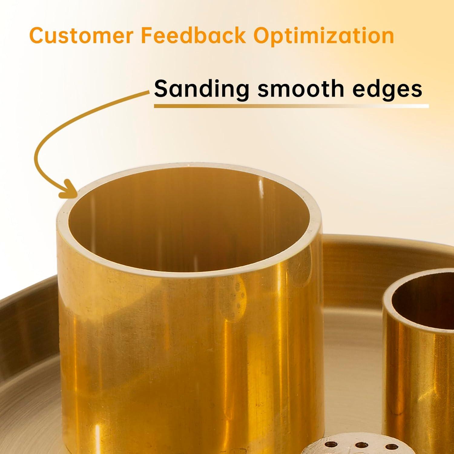 Soporte de Incienso IVWOXO de Latón 14 cm - Recogedor de Cenizas