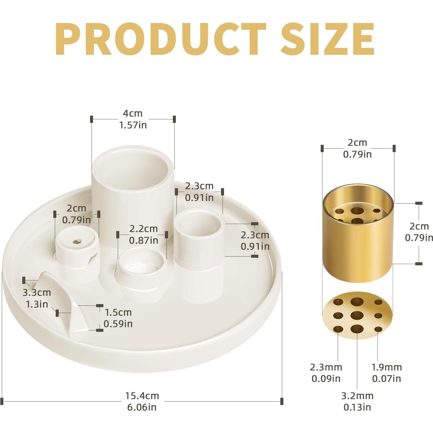 Soporte de Incienso 5 en 1 Luvan - Cerámica 15.4 cm