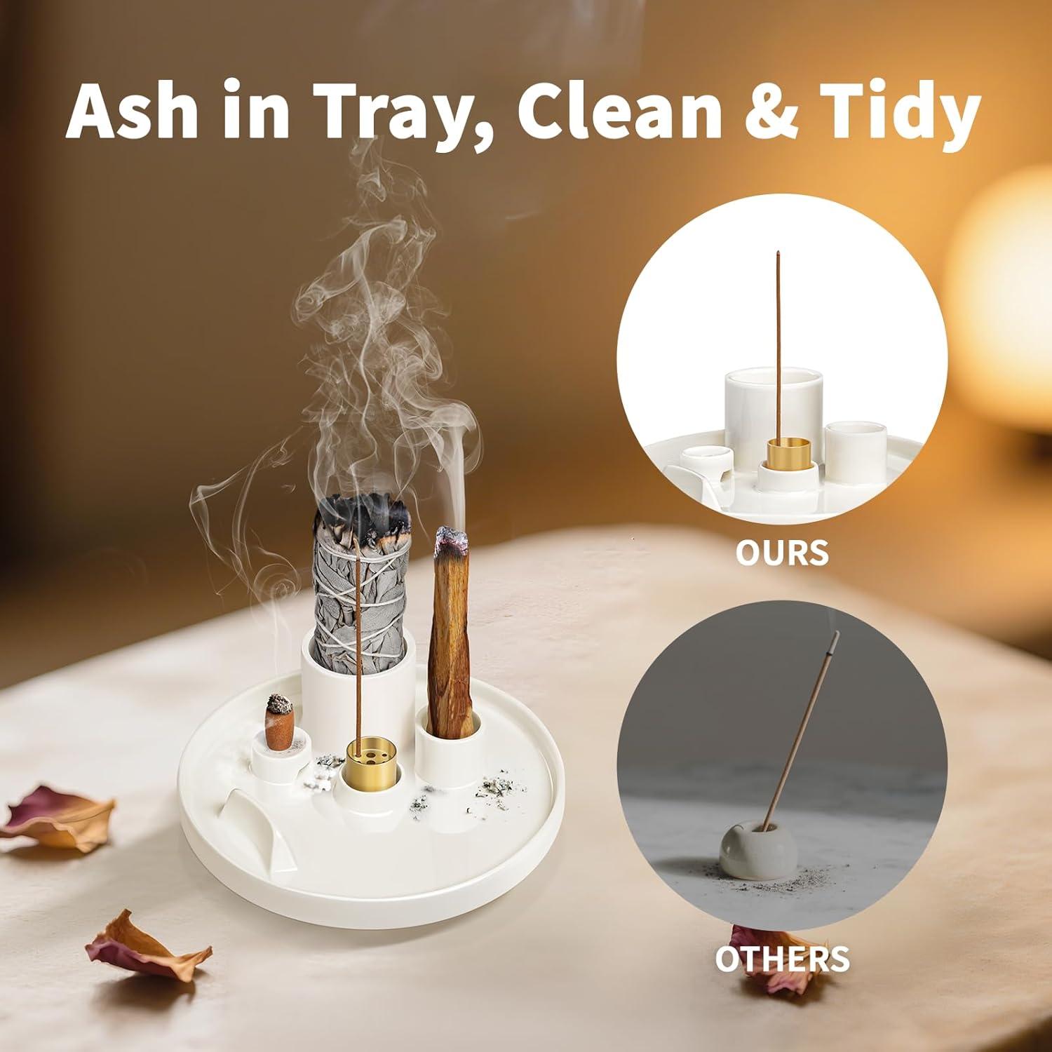 Soporte de Incienso 5 en 1 Luvan - Cerámica 15.4 cm