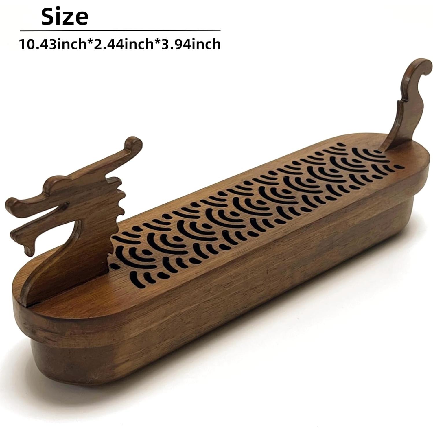 Soporte para Incienso Dragón Moocervi de Madera Natural