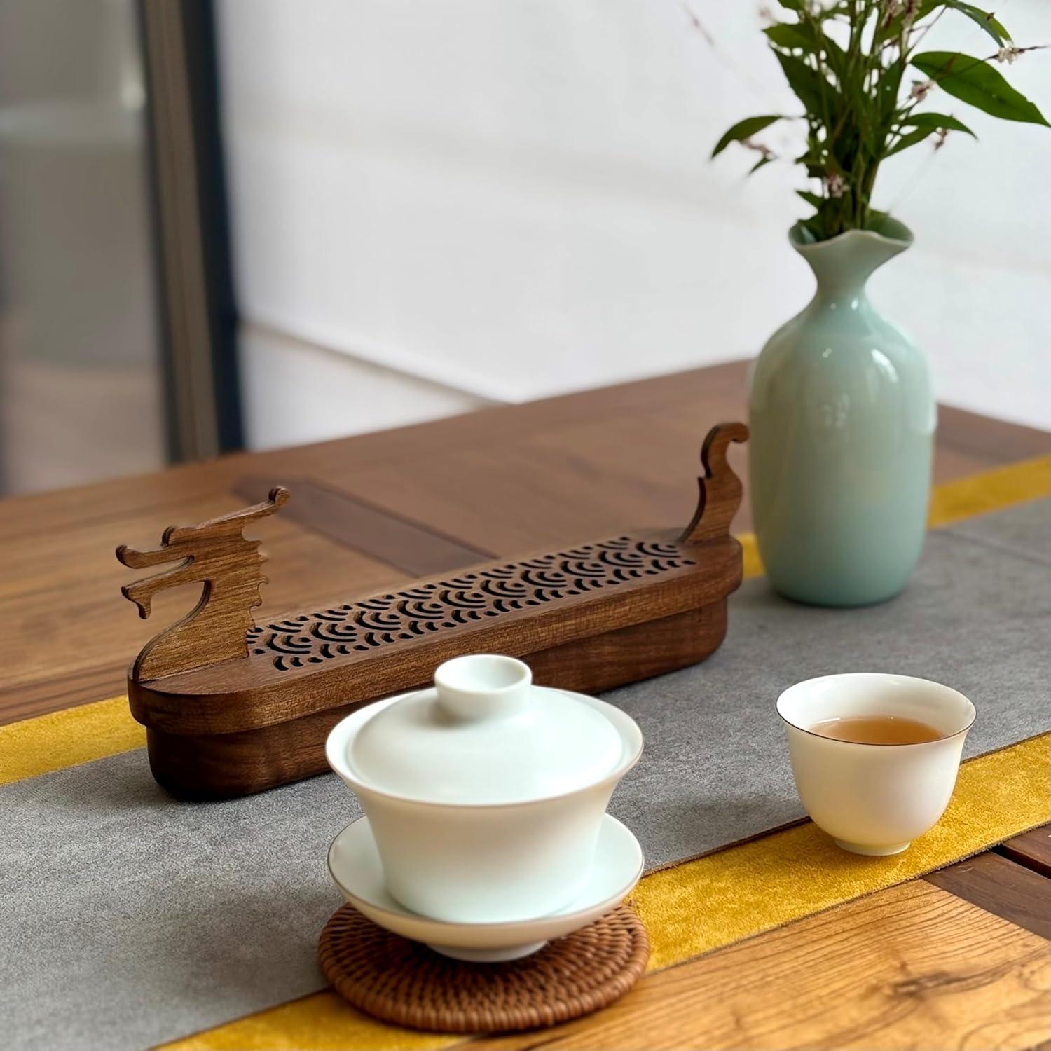 Soporte para Incienso Dragón Moocervi de Madera Natural