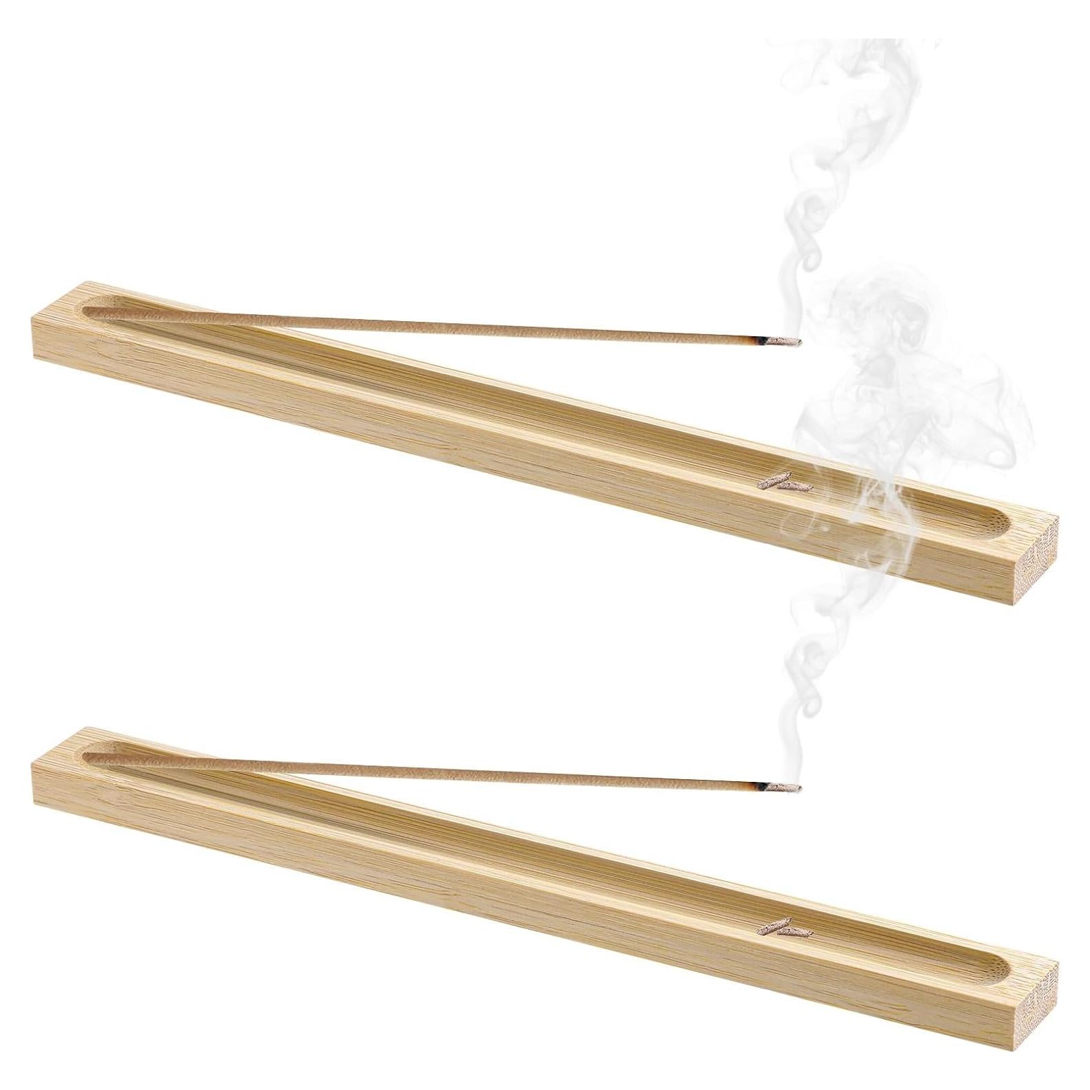 Soporte de Incienso de Madera EupHHonycs 2 Piezas con Recogedor